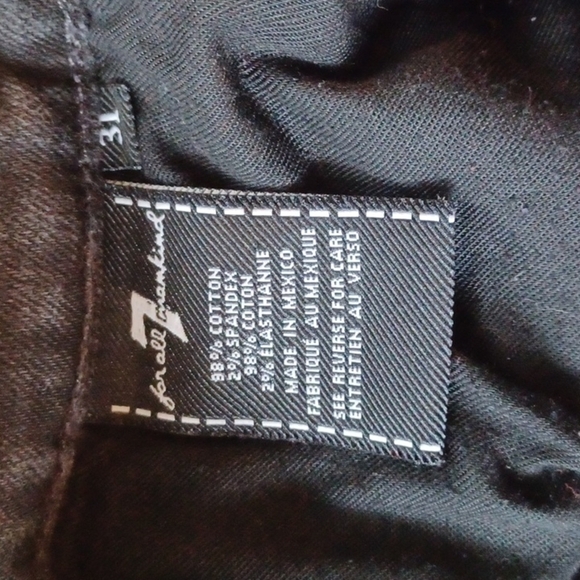 7 for all Mankind jeans. Rigby style., in black. Size 31.Great used condition. - Picture 7 of 8